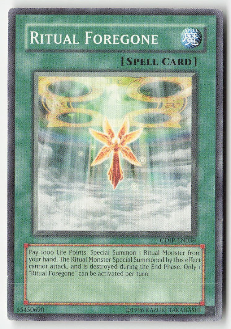 Ritual Foregone CDIP-EN039 Unlimited Common Moderately Played, Front