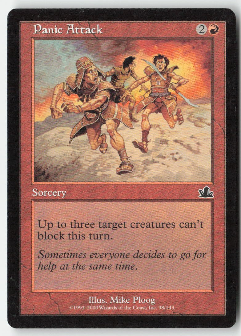 Panic Attack PCY 98 Common Moderately Played, Front
