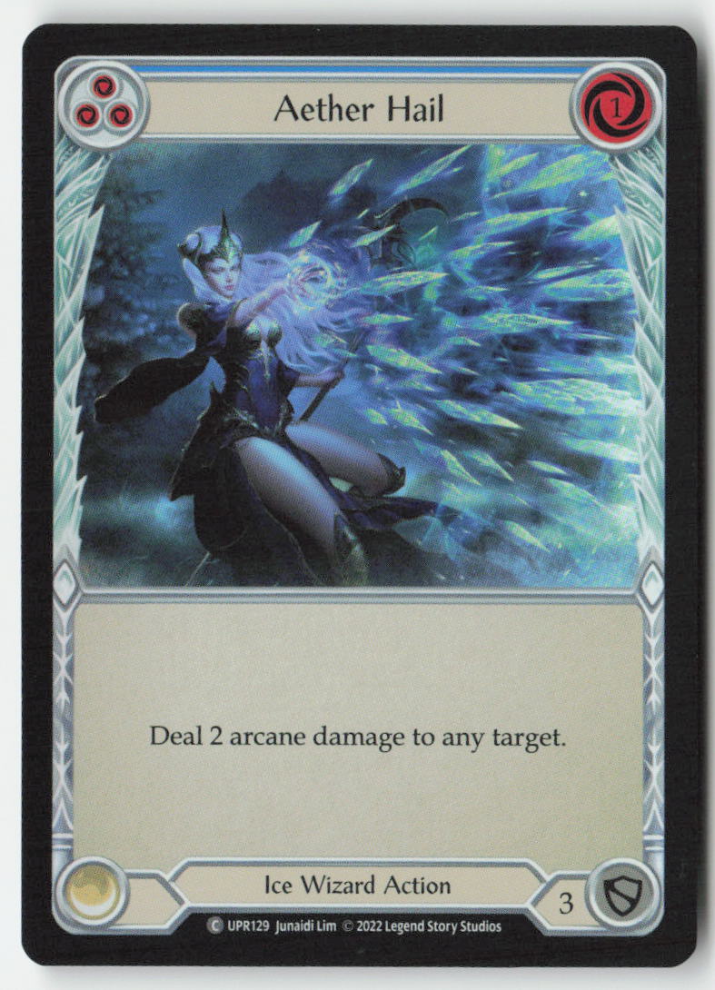 Aether Hail (Blue) #UPR129 - Uprising - Flesh and Blood - Common - Near Mint