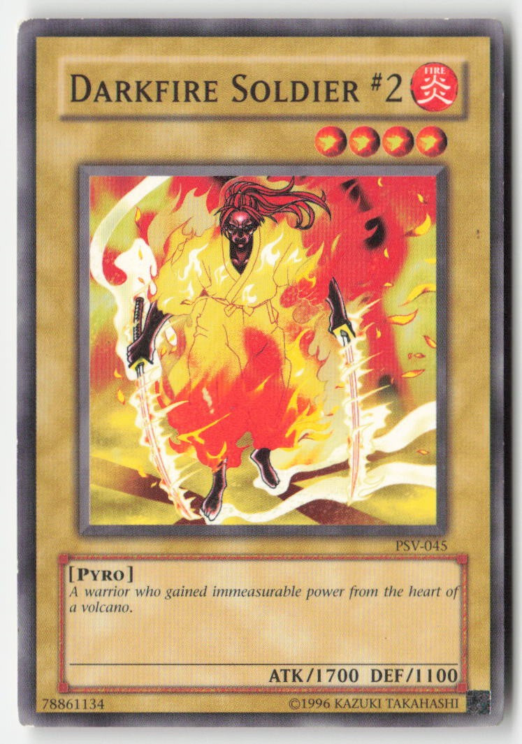 Darkfire Soldier #2 PSV-045 Unlimited Common Moderately Played, Front