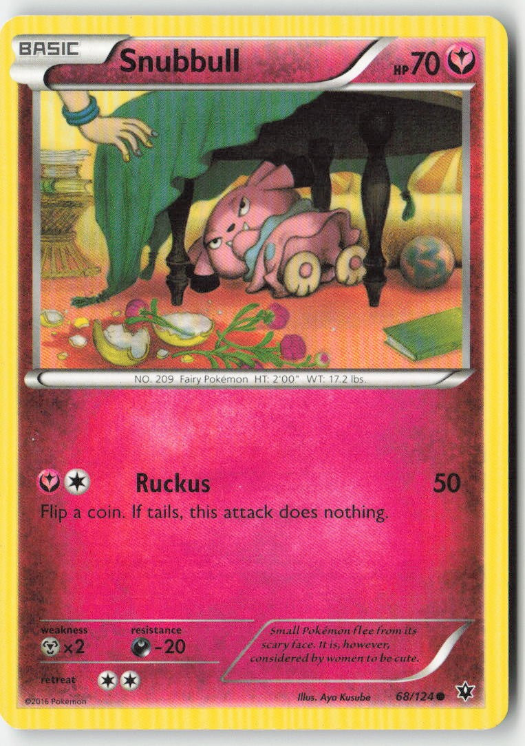 Snubbull 68/124 Regular Fates Collide Moderately Played, Front