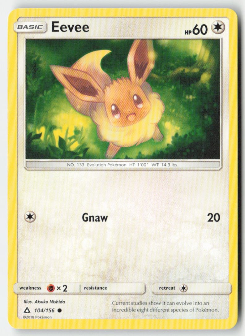 Eevee 104/156 Regular Ultra Prism Moderately Played, Front