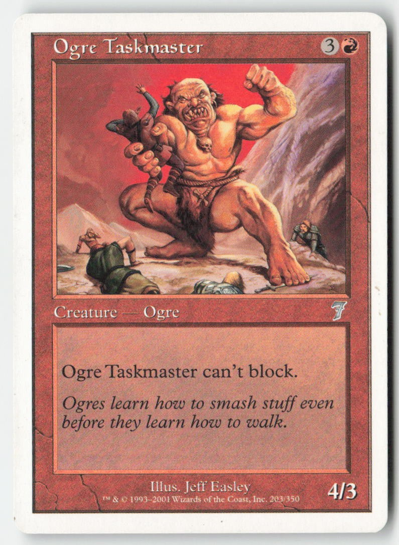 Ogre Taskmaster 7ED 203 Uncommon Moderately Played, Front