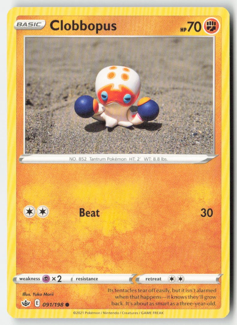 Clobbopus 91/198 Regular Chilling Reign Moderately Played