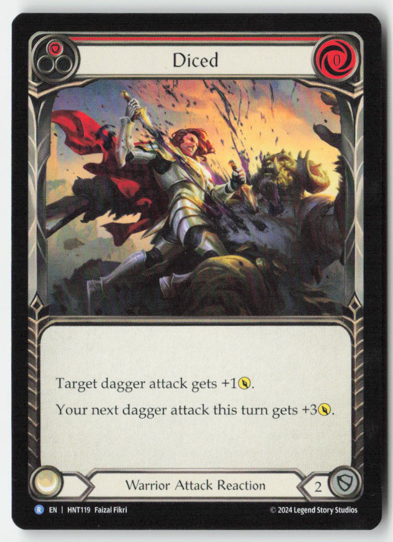 Diced (Red) #HNT119 - The Hunted - Flesh and Blood - Rare - Near Mint
