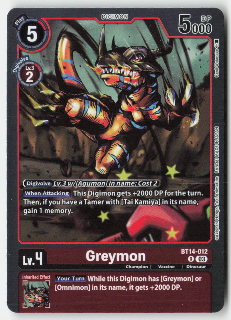 Greymon BT14-012 Foil Rare Near Mint