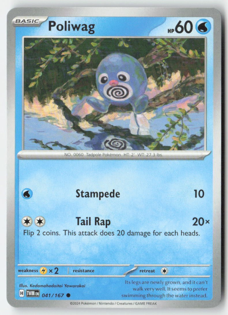 Poliwag 041/167 Regular Twilight Masquerade Moderately Played