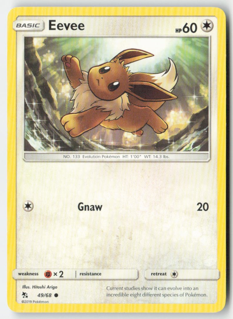Eevee 49/68 Regular Hidden Fates Moderately Played