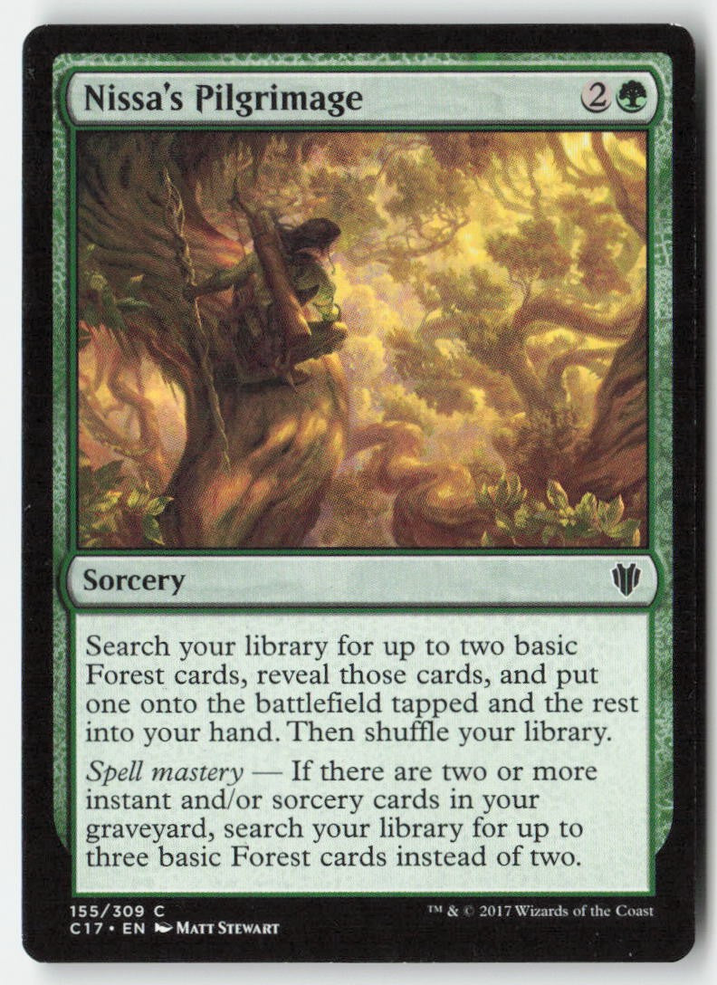 Nissa's Pilgrimage C17 155 Common Moderately Played, Front