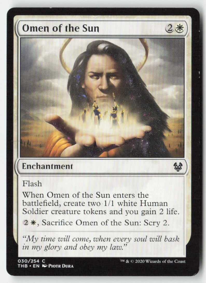 Omen of the Sun THB 30 Common Moderately Played, Front