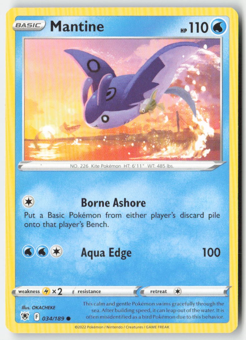 Mantine 034/189 Regular Astral Radiance Moderately Played, Front