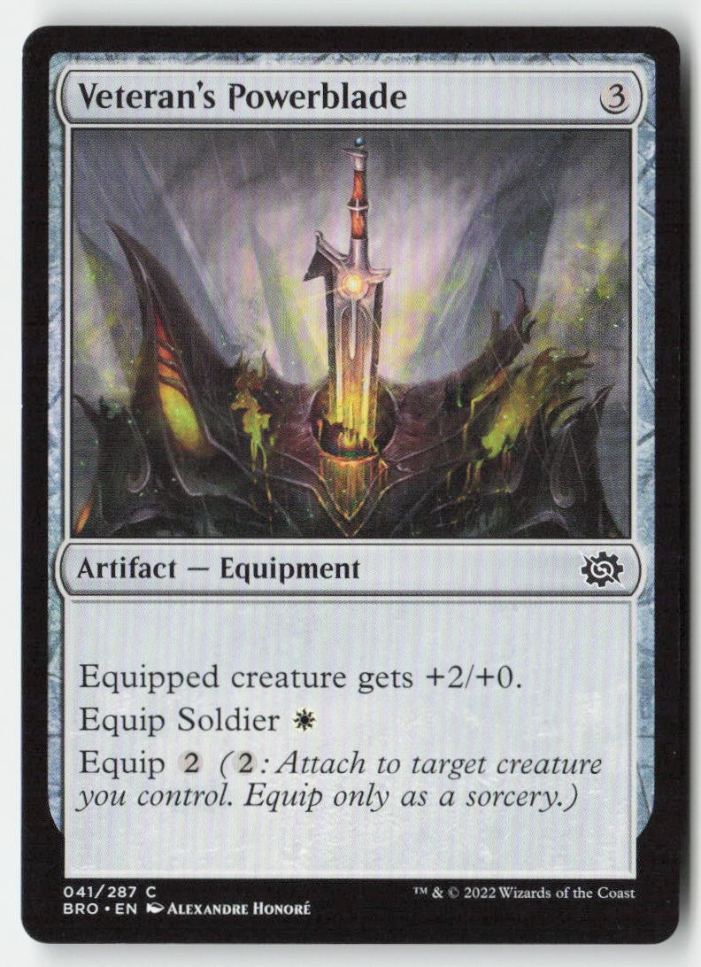 Veteran's Powerblade BRO 41 Common Moderately Played