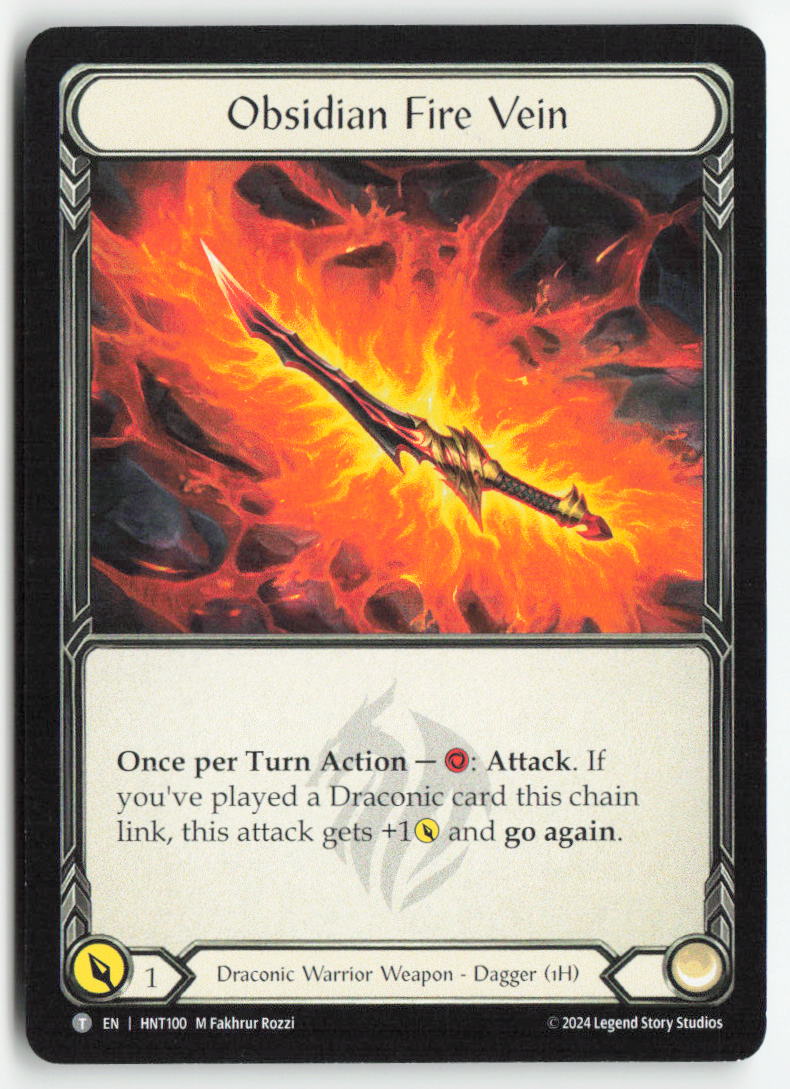 Obsidian Fire Vein // Kunai of Retribution #HNT100//HNT056 - The Hunted - Flesh and Blood - Token - Near Mint