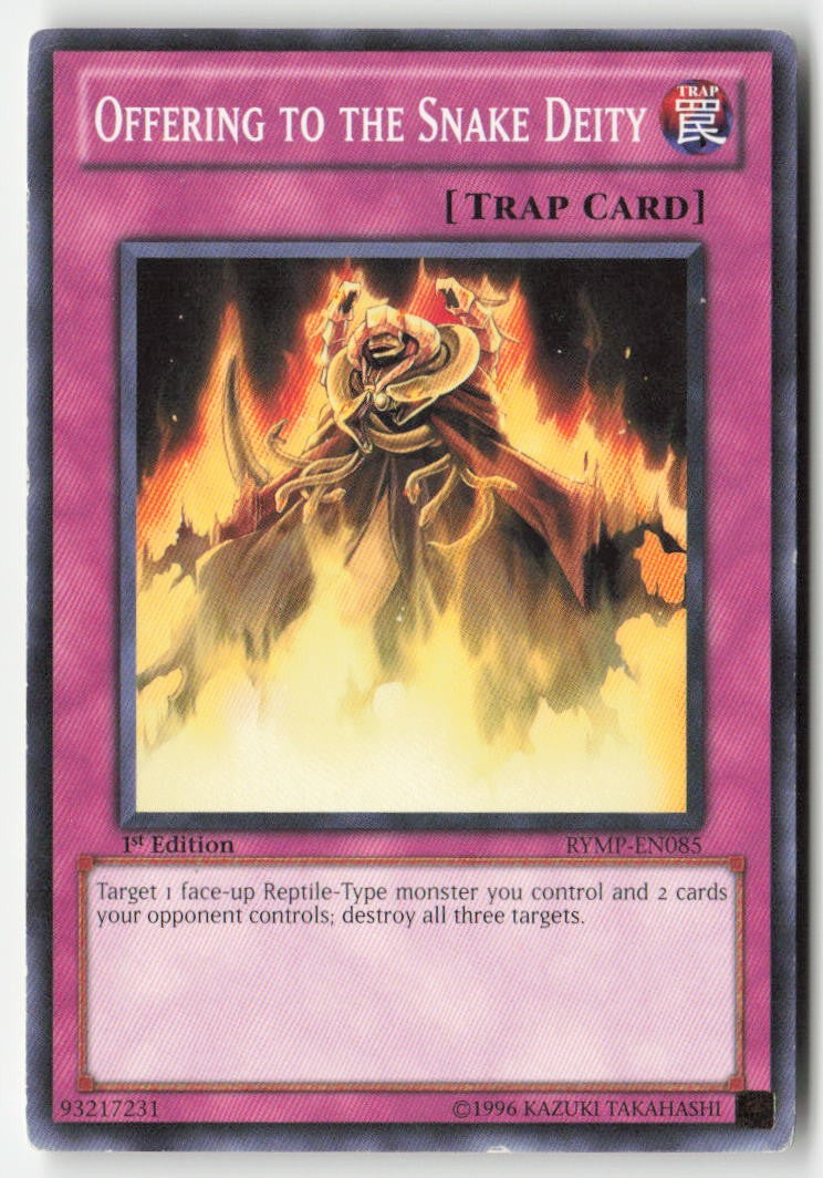 Offering to the Snake Deity RYMP-EN085 1st Edition Common Moderately Played, Front