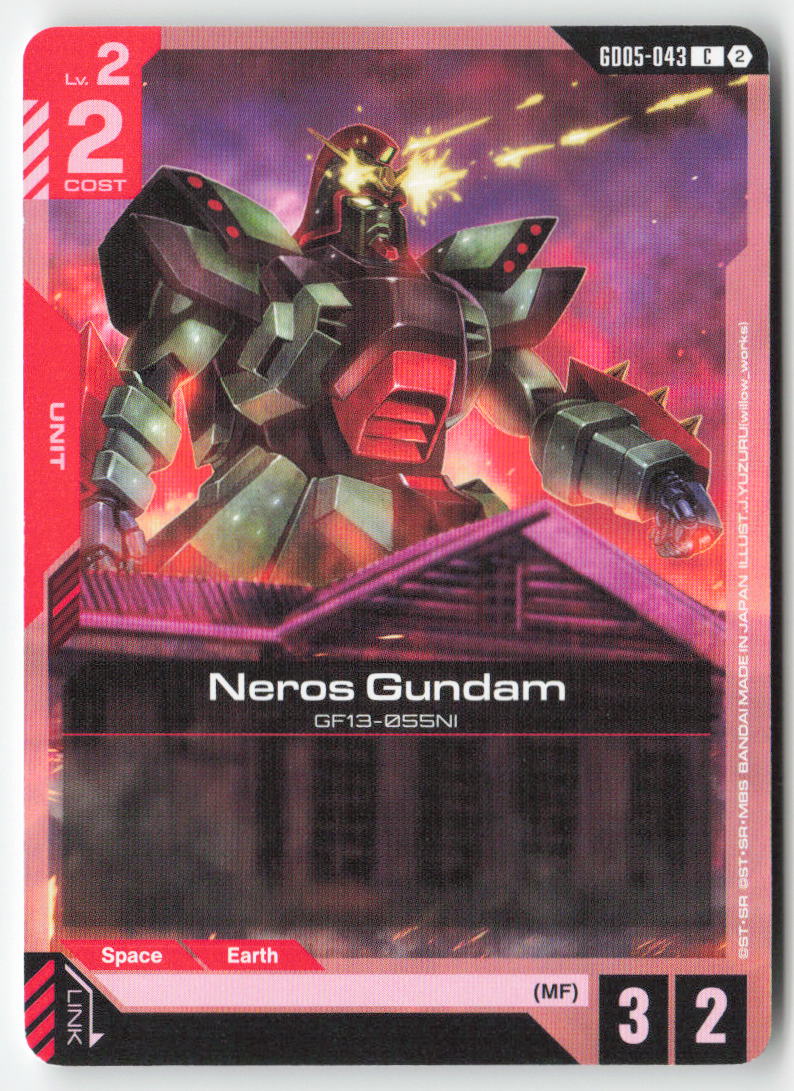 Neros Gundam GD05-043 Common Normal Lightly Played