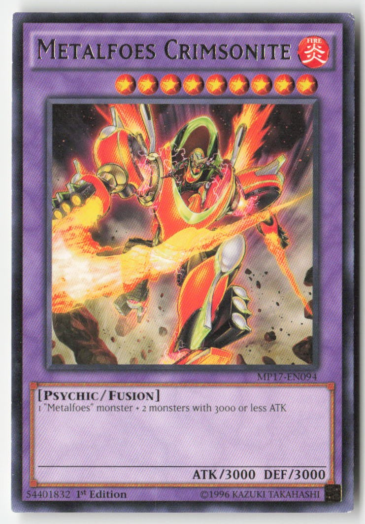 Metalfoes Crimsonite MP17-EN094 1st Edition Rare Moderately Played