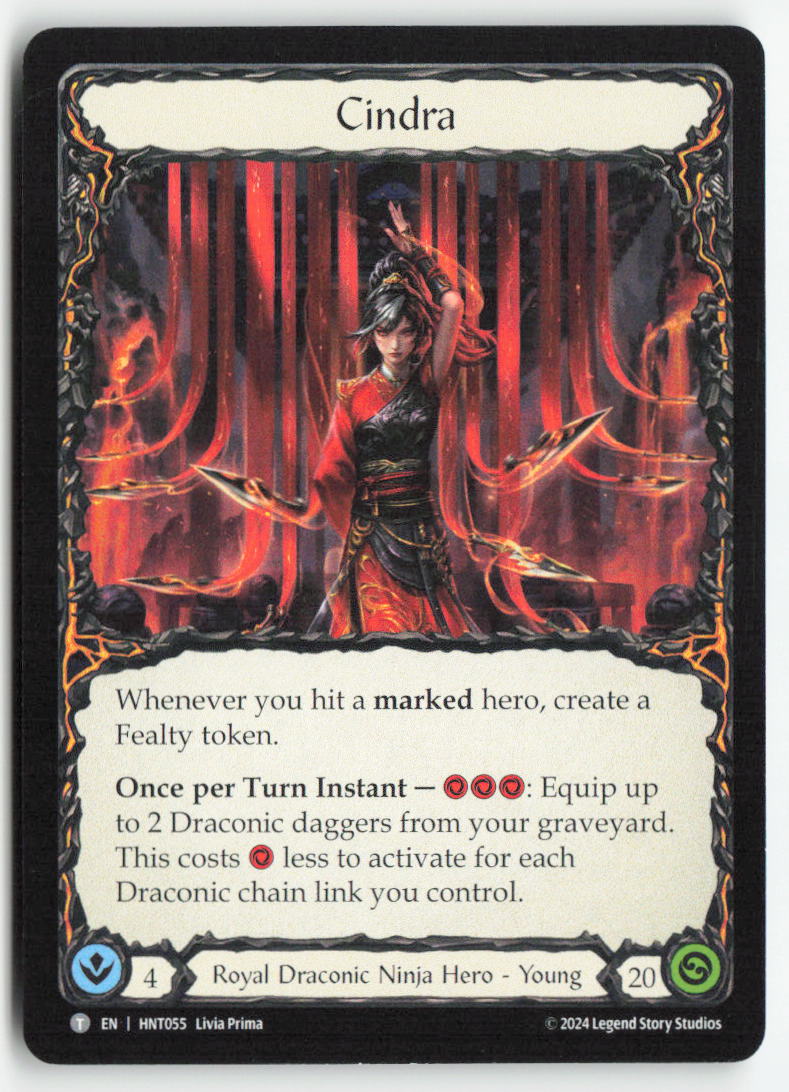 Cindra // Fang #HNT055//HNT099 - The Hunted - Flesh and Blood - Token - Near Mint, Back