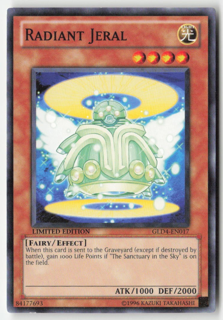 Radiant Jeral GLD4-EN017 Limited Edition Common Moderately Played