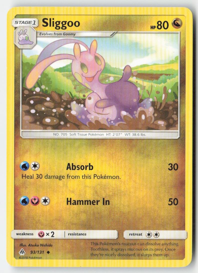 Sliggoo 93/131 Regular Forbidden Light Moderately Played, Front