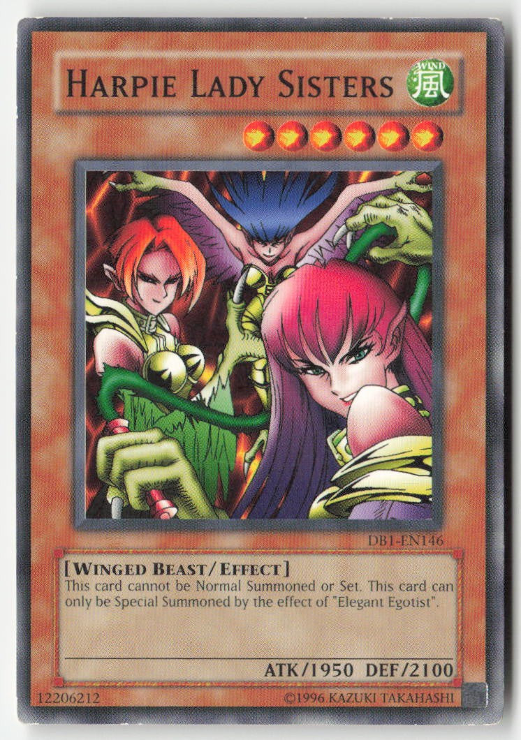 Harpie Lady Sisters DB1-EN146 Unlimited Common Moderately Played, Front