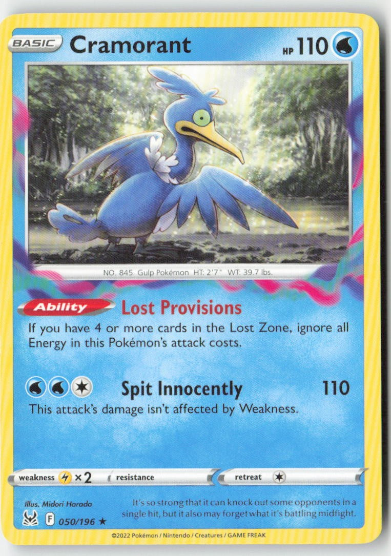 Cramorant 050/196 Regular Lost Origin Moderately Played