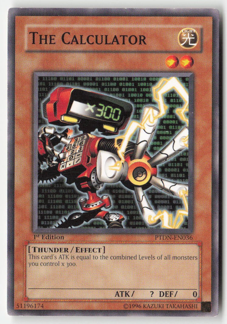 The Calculator PTDN-EN036 1st Edition Common Moderately Played, Front