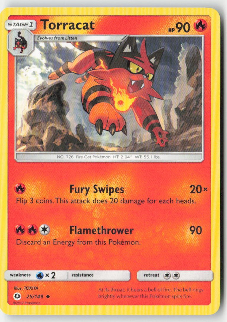 Torracat 25/149 Regular Sun & Moon Moderately Played