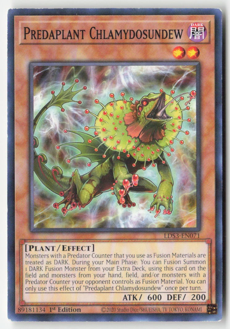 Predaplant Chlamydosundew LDS3-EN071 1st Edition Common Moderately Played, Front