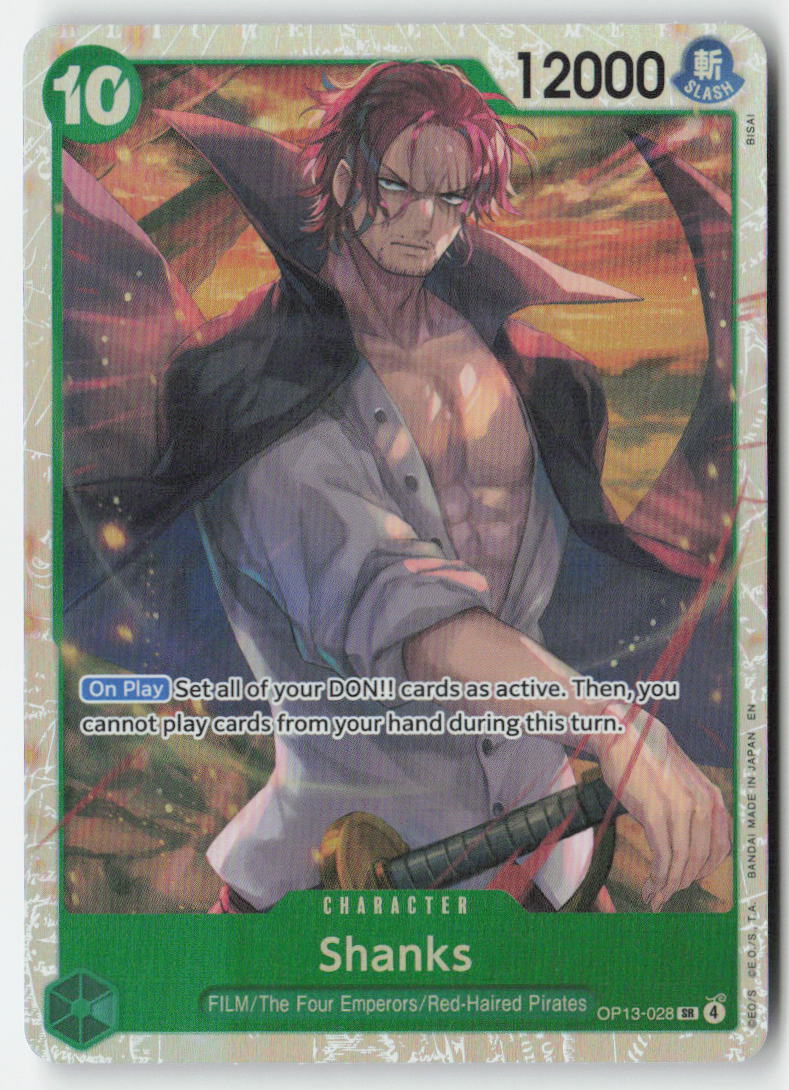 Shanks OP13-028 Foil Super Rare Lightly Played, Front