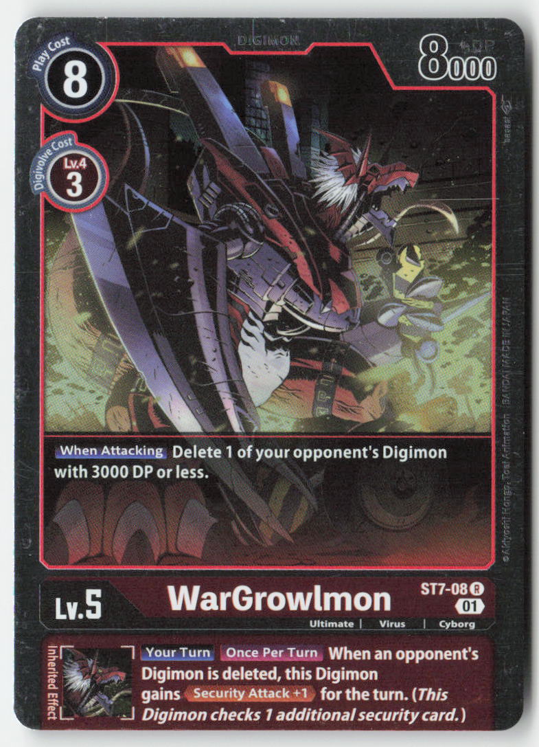 WarGrowlmon ST7-08 Foil Rare Near Mint