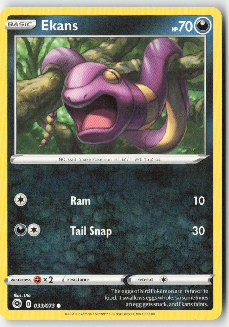 Ekans 33/73 Regular Champion's Path Moderately Played