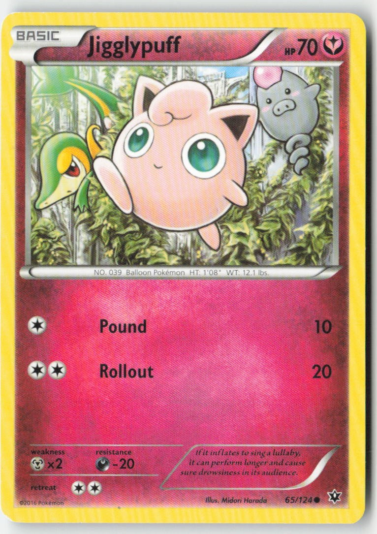 Jigglypuff 65/124 Regular Fates Collide Moderately Played