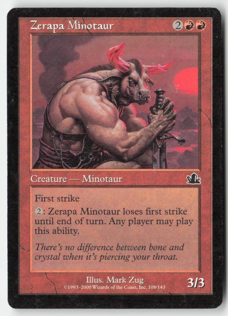 Zerapa Minotaur PCY 108 Common Moderately Played