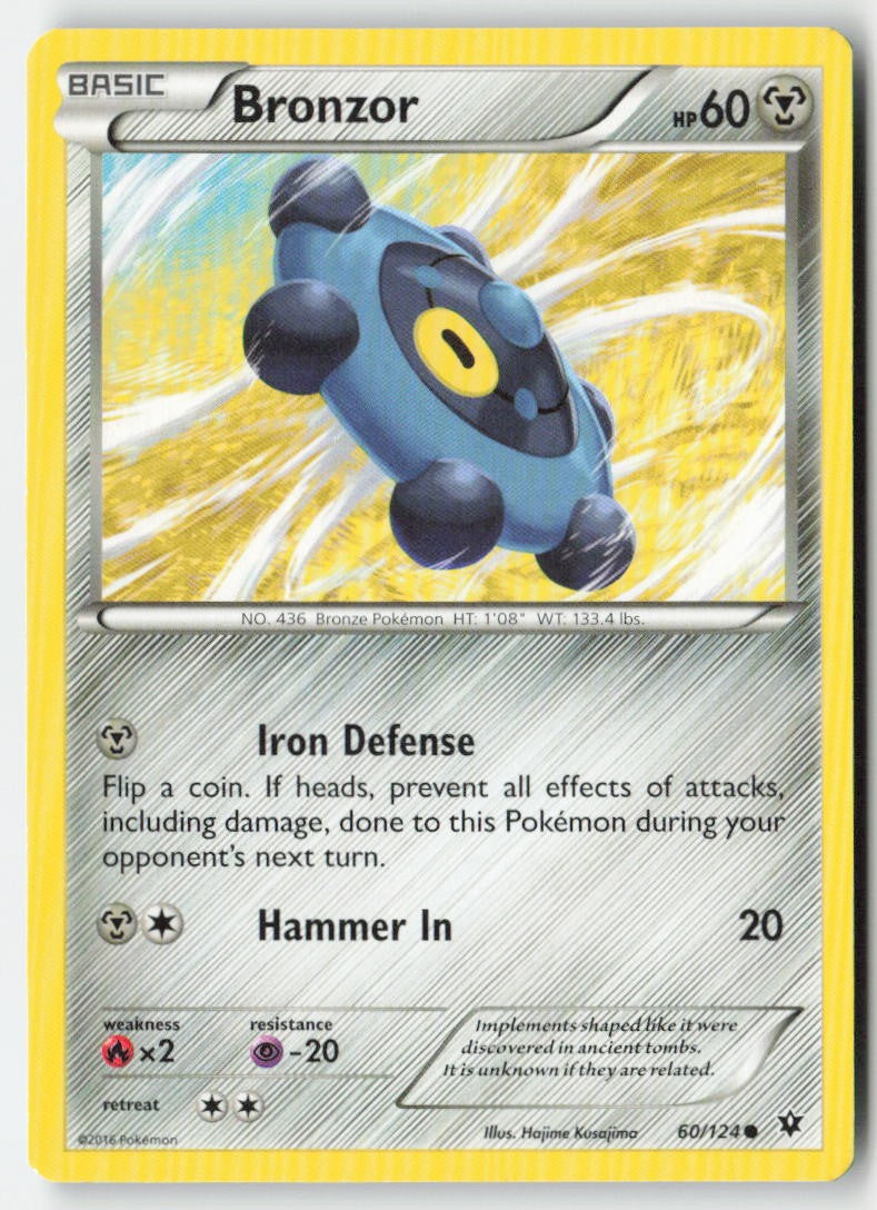 Bronzor 60/124 Regular Fates Collide Moderately Played, Front