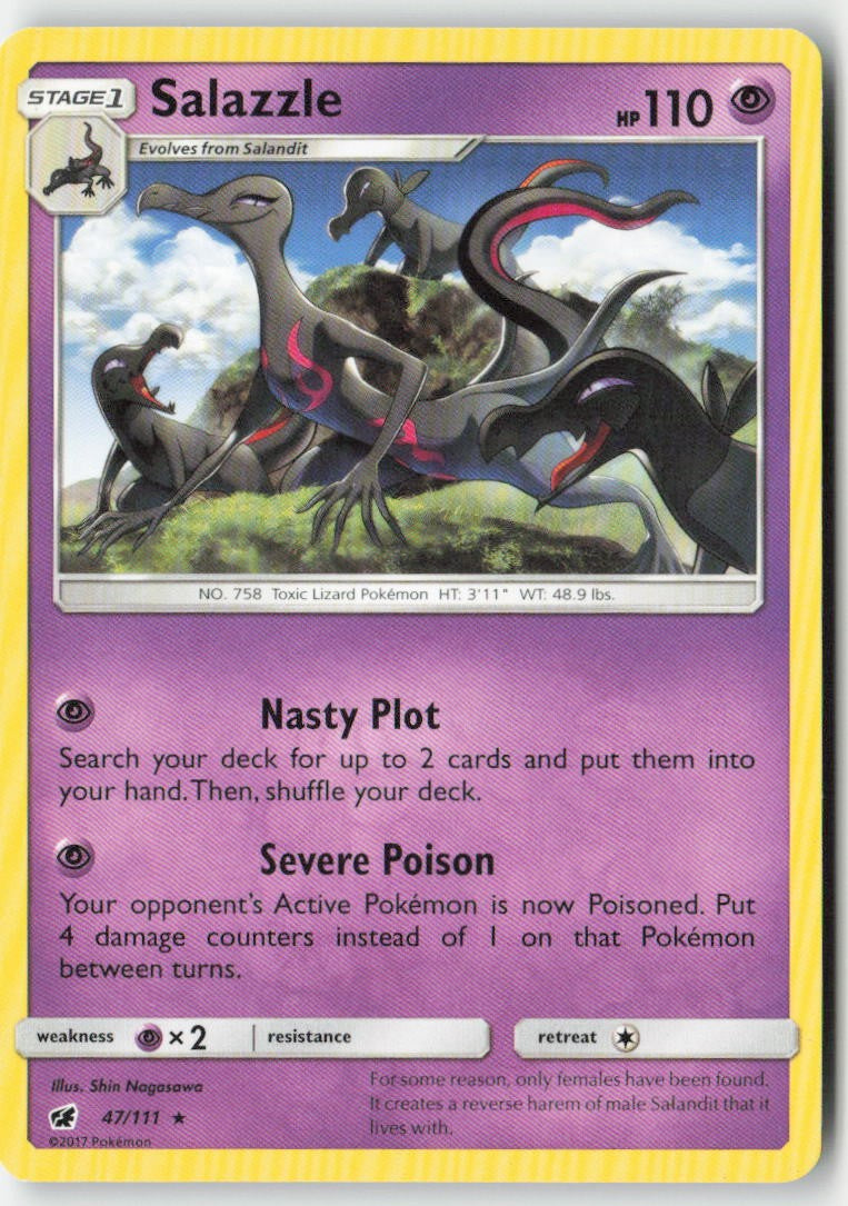 Salazzle 47/111 Regular Deck Exclusives Moderately Played, Front