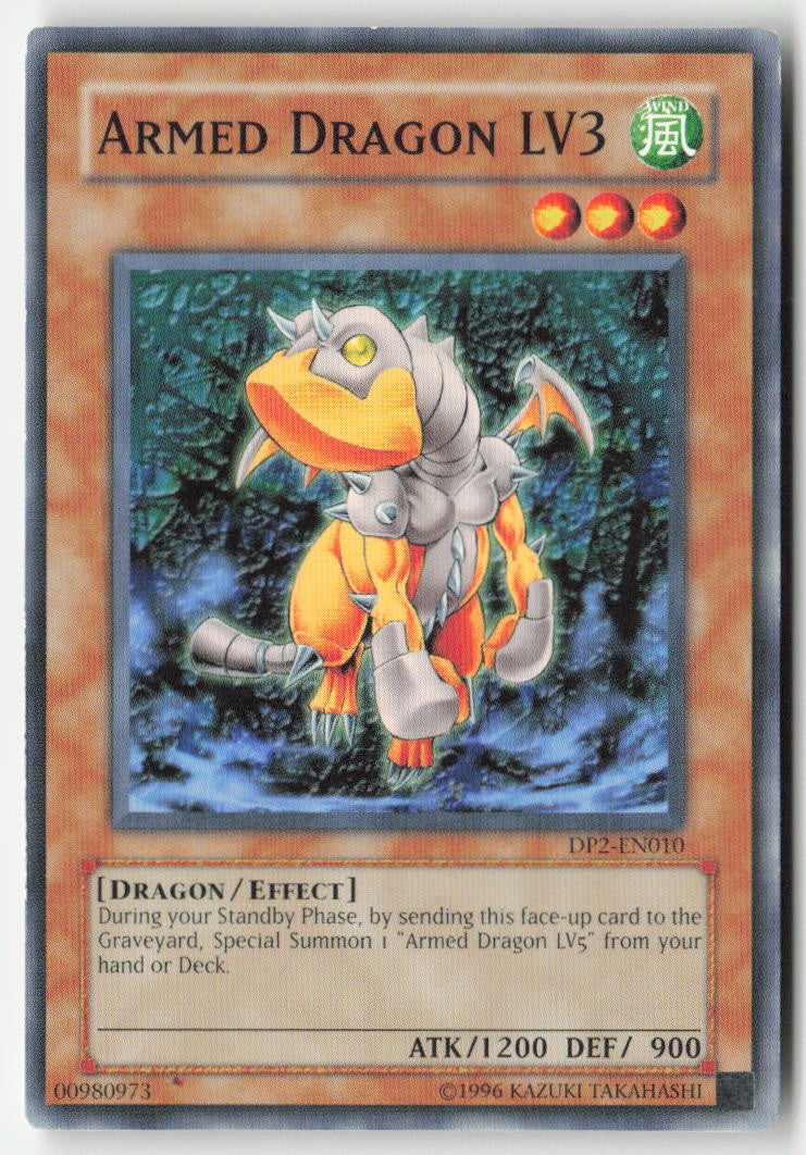 Armed Dragon LV3 DP2-EN010 Unlimited Common Moderately Played