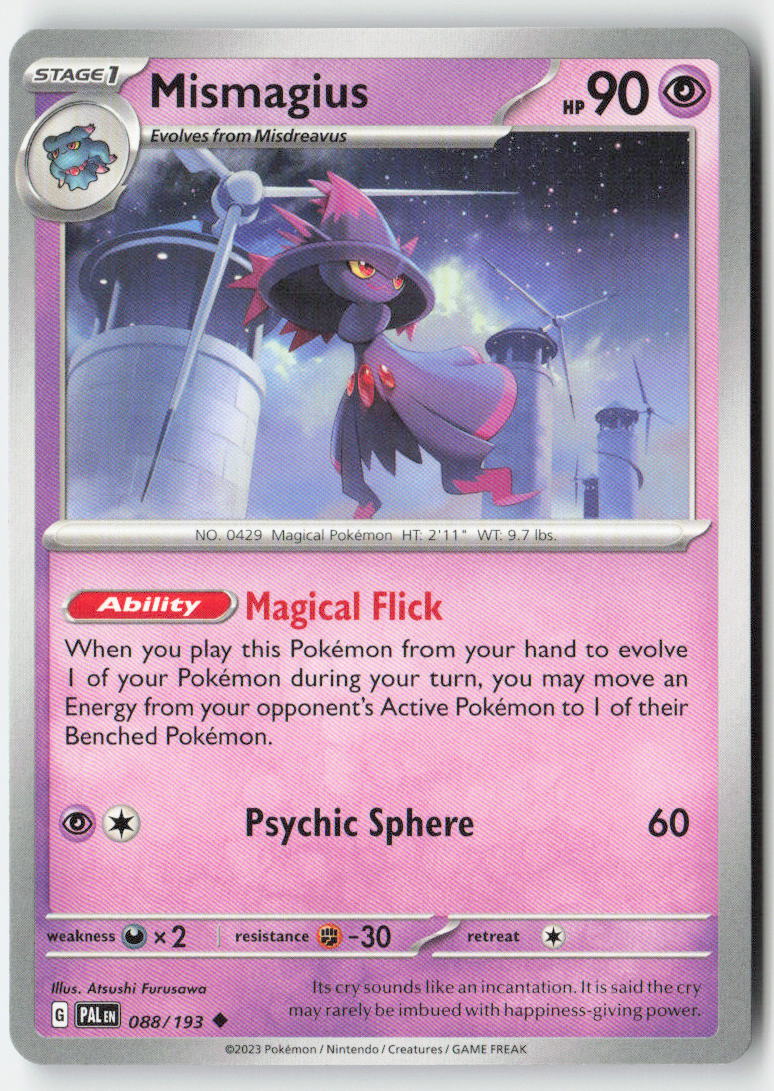 Mismagius 088/193 Regular Paldea Evolved Moderately Played