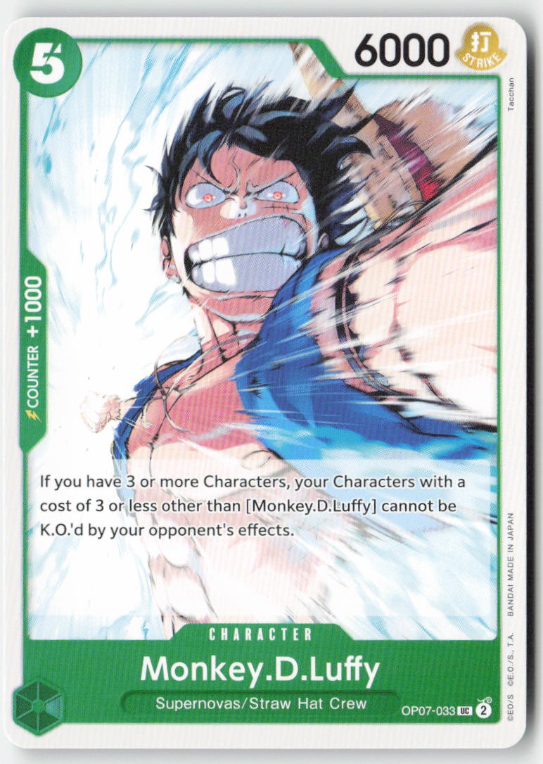 Monkey.D.Luffy OP07-033 Normal Uncommon Lightly Played
