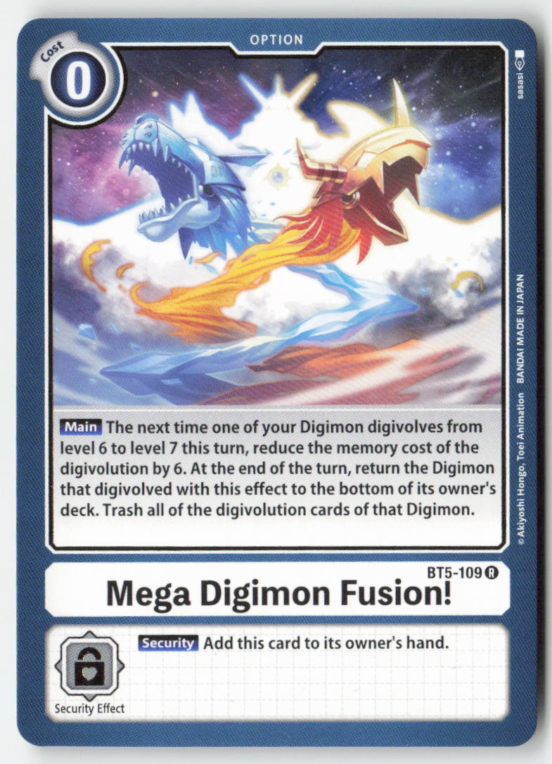 Mega Digimon Fusion! BT5-109 Normal Rare Near Mint