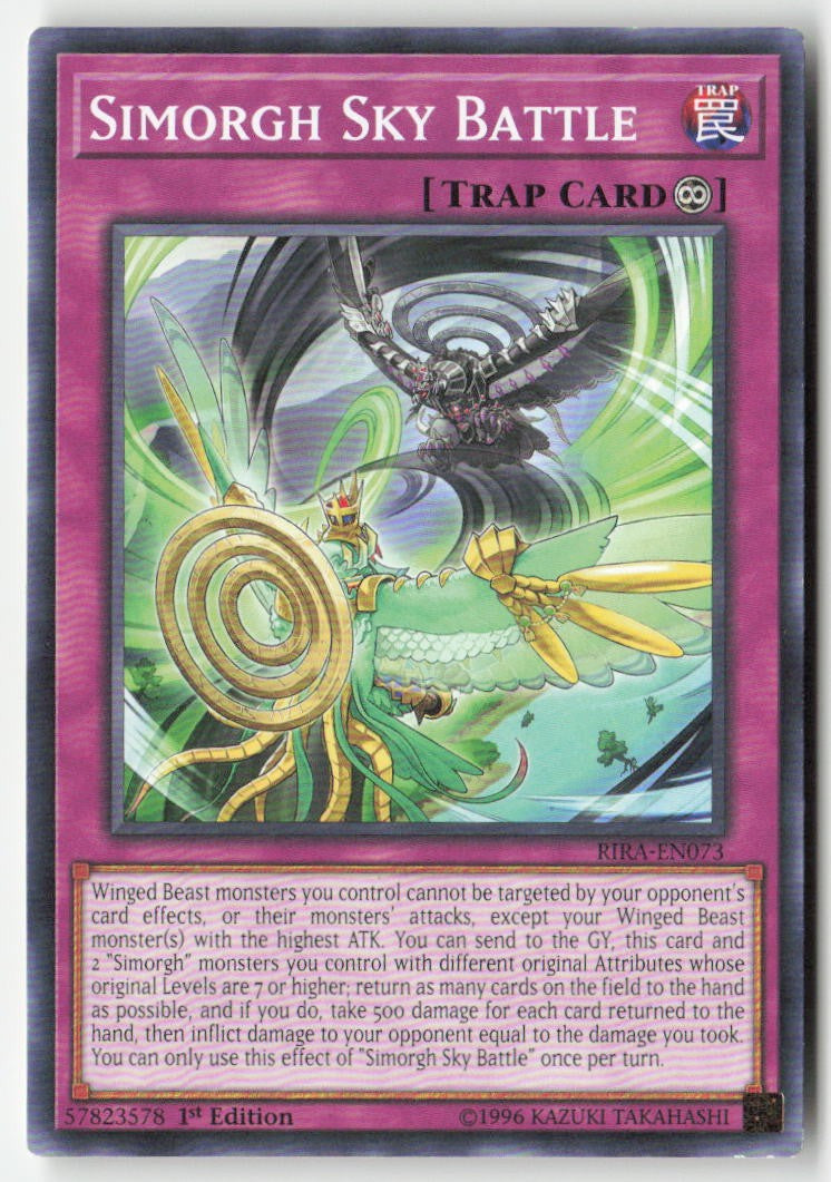 Simorgh Sky Battle RIRA-EN073 1st Edition Common Moderately Played, Front