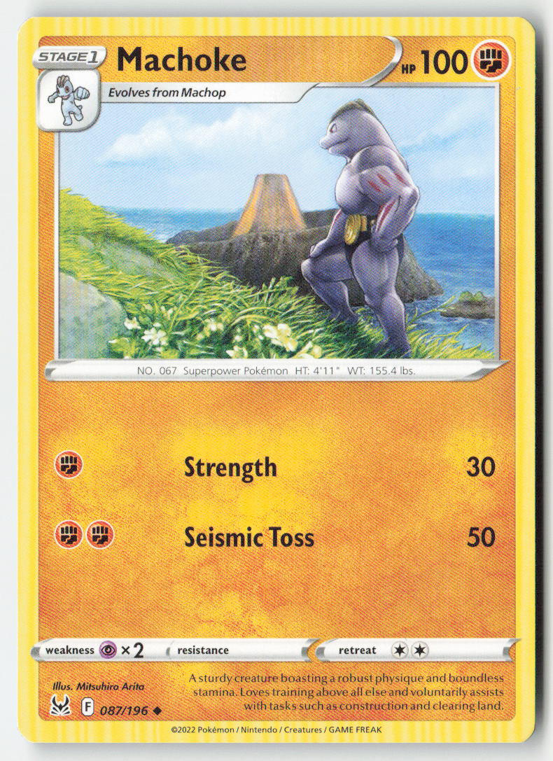 Machoke 087/196 Regular Lost Origin Moderately Played, Front