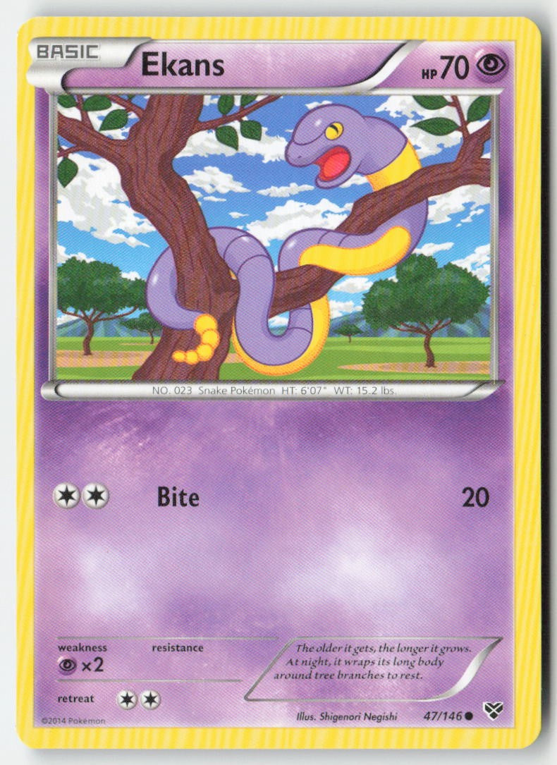 Ekans 47/146 Regular XY Moderately Played