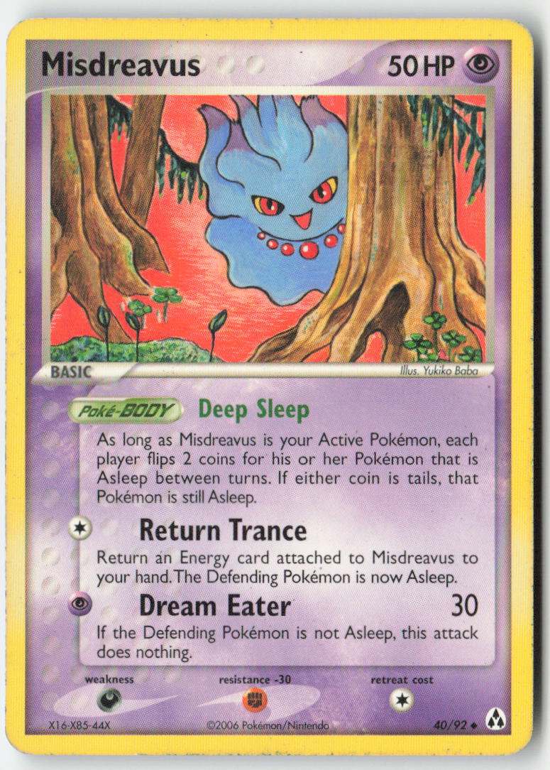 Misdreavus 40/92 Regular Legend Maker Moderately Played, Front