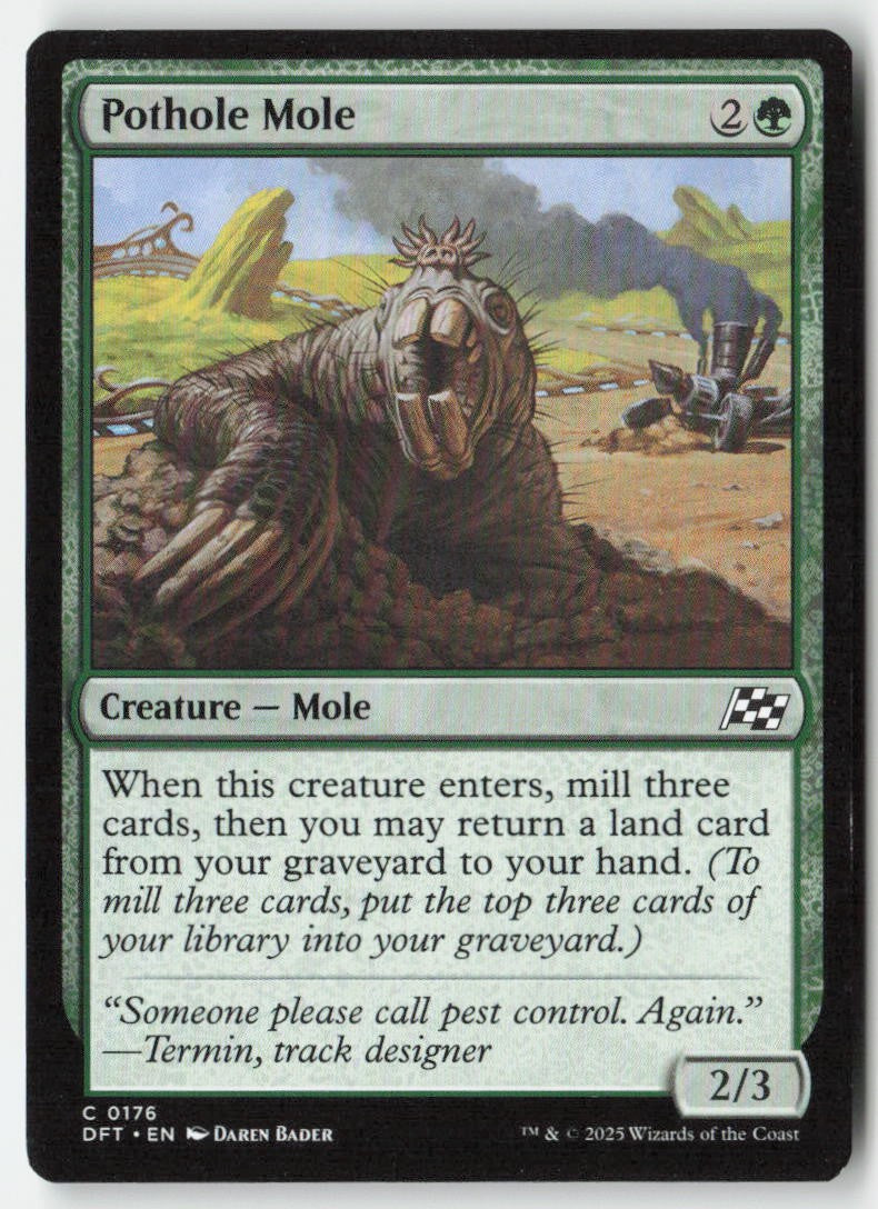 Pothole Mole DFT 176 Common Moderately Played