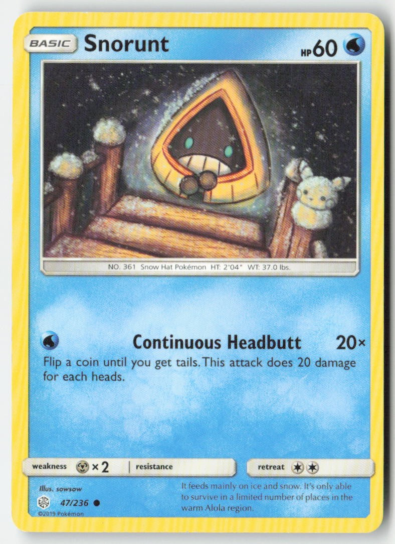 Snorunt 47/236 Regular Cosmic Eclipse Moderately Played, Front