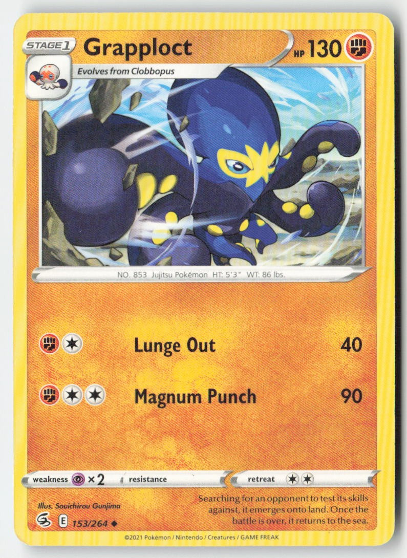Grapploct 153/264 Regular Fusion Strike Moderately Played, Front
