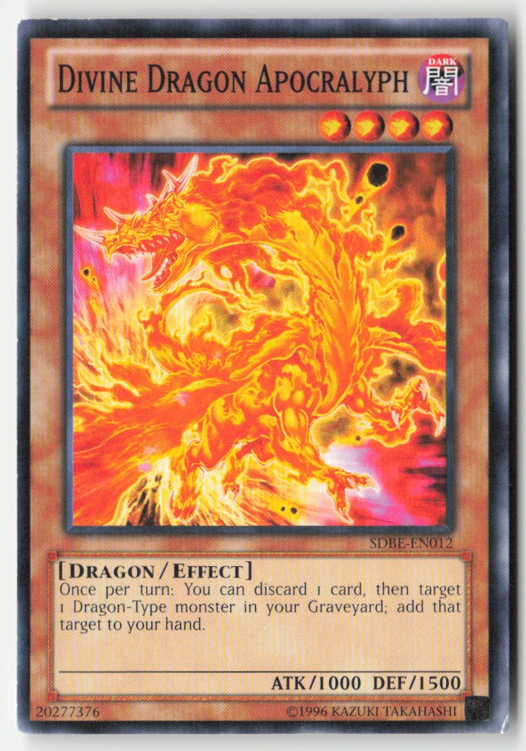 Divine Dragon Apocralyph SDBE-EN012 Unlimited Common Moderately Played