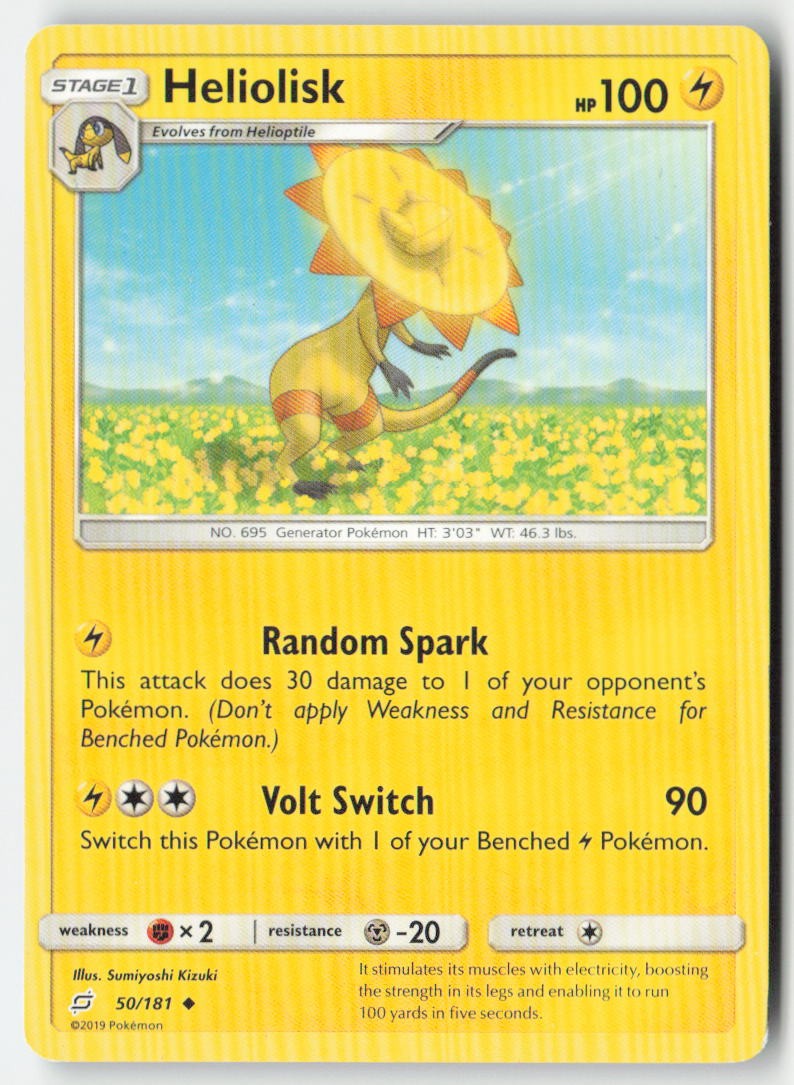 Heliolisk 50/181 Regular Team Up Moderately Played