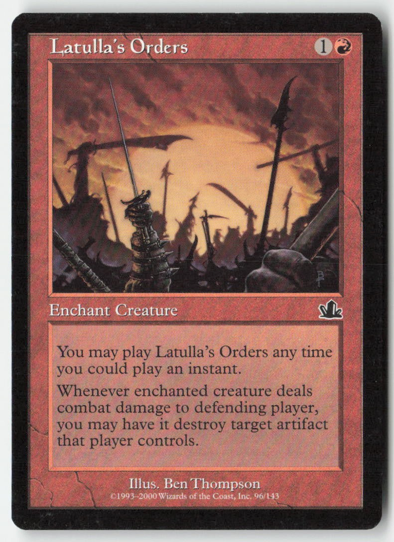 Latulla's Orders PCY 96 Common Moderately Played