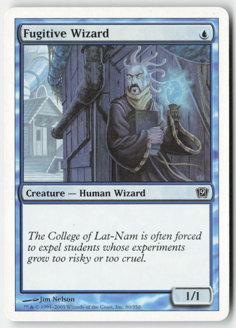 Fugitive Wizard 9ED 80 Common Moderately Played, Front
